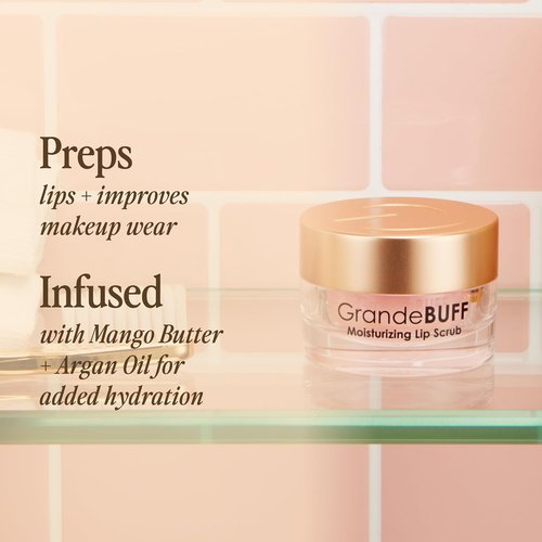 Grande Cosmetics GrandeBUFF Lip Scrub - Moisturizing Formula with Mango & Shea Butter for Soft Lips (0.53 fl oz)