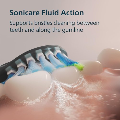 Philips Sonicare 5900 Series Electric Toothbrush - Advanced Sonic Technology, Pressure Sensor, 6 Settings | Black, Model HX7131/02