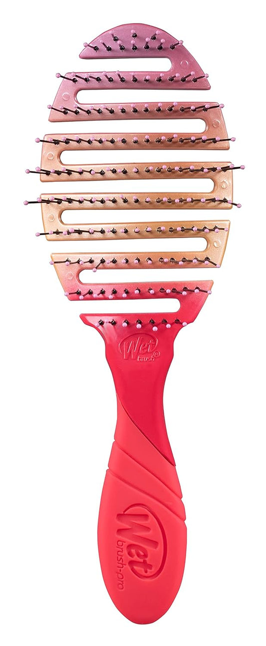 Wet Brush Pro Flex Dry Brush - Coral Ombre Design for Effortless Detangling and Styling