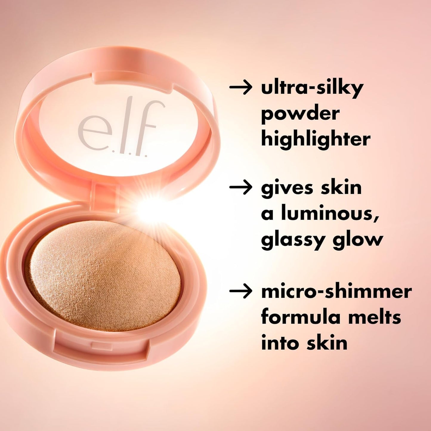 e.l.f. Halo Glow Highlighter - Long-Lasting Luminous Finish with Micro-Shimmer | Vegan & Cruelty-Free, Soft Pearl Era