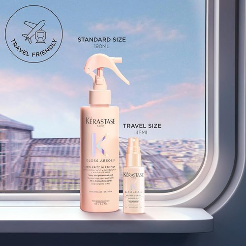 Kerastase Gloss Absolu Anti-Frizz Glaze Milk - Instantly Detangles & Hydrates, Protects from Heat & Humidity for Long Hair
