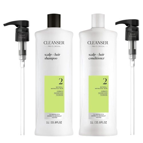 **System 2 Shampoo & Conditioner Set - Professional Hair Care Duo for Thinning Hair - 1L Size**