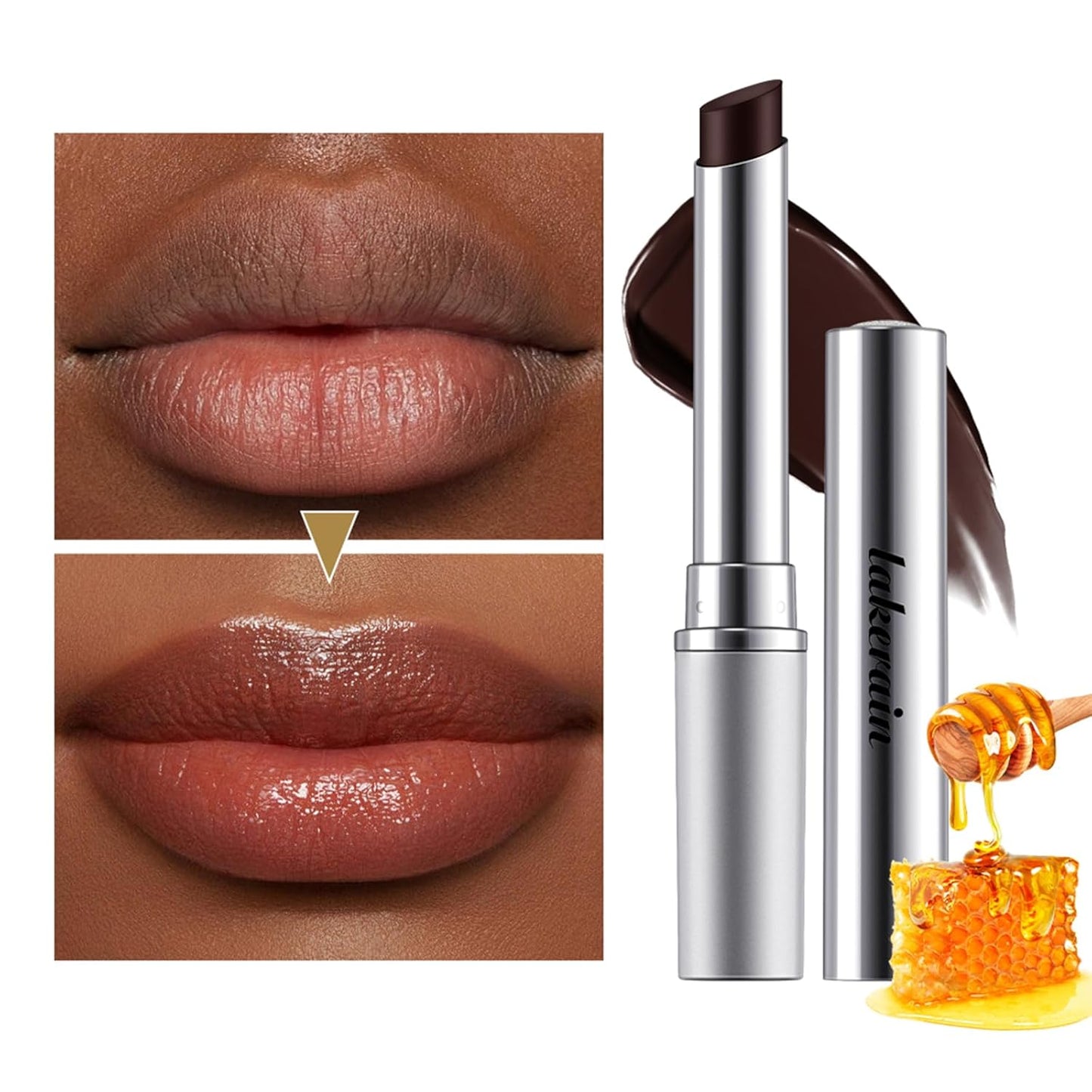 Skiennix Honey Lipstick - Tinted Hydrating Lip Balm for All Skin Tones | Moisturizing Black Cherry Tint (2PCS)