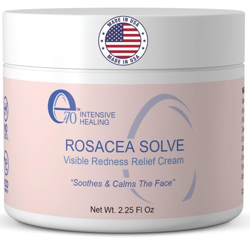 E70 Rosacea Treatment Cream - Gentle Moisturizer for Redness Reduction with Aloe Vera & Hyaluronic Acid | 2.25 fl. oz.