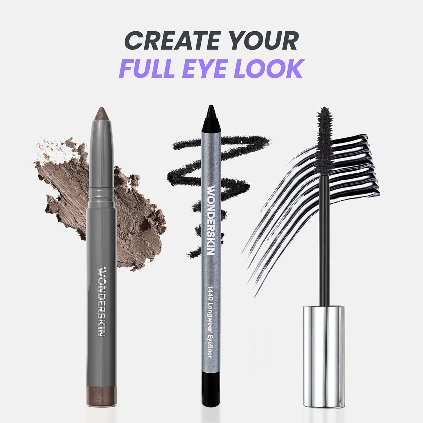 Wonderskin IYKYK Eyeshadow Stick - Budge-Proof Waterproof Matte Eye Shadow in Mink, Longwear Formula