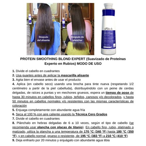 Let Me Be Blond Expert Purple Toning Mask - 1000ml | Protein Smoothing Treatment for Blonde Hair
