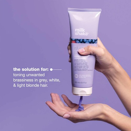 milk_shake Silver Shine Purple Conditioner - Blonde Toner for Brassy Hair, 10.1 Fl Oz