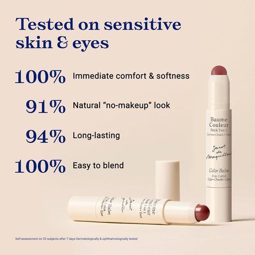 Embryolisse Color Balm - 3-in-1 Mocha Tint for Eyes, Lips & Cheeks | Hydrating Vegan Balm, 0.08 oz