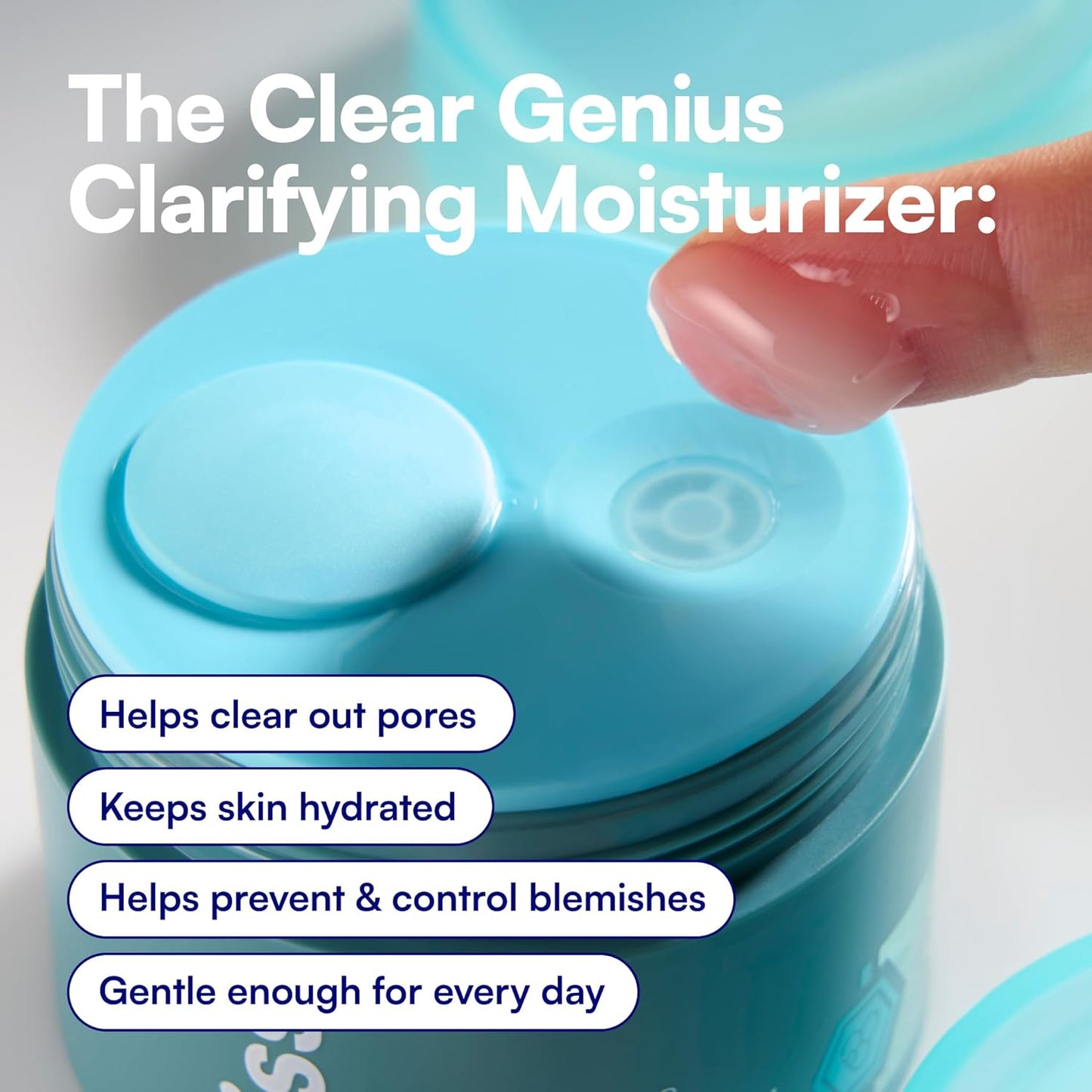 Bliss Clear Genius Clarifying Gel Moisturizer - Salicylic Acid & Niacinamide for Blemish-Prone Skin | 1.7 fl oz