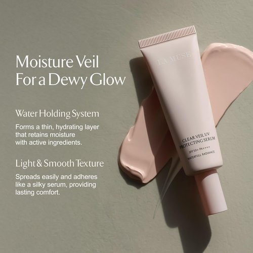 LA MUSE Peach Pink Glow Tone Up Cream - Lightweight Tinted Moisturizer for Radiant Skin | Hydrating Primer (1.7 fl oz)