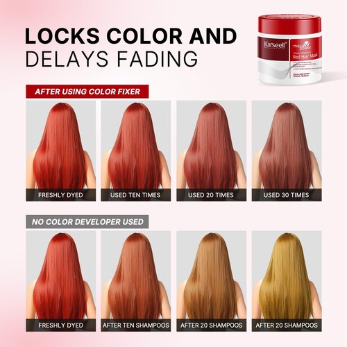 Karseell Color Depositing Conditioner - Red Hair Mask for Hydration & Tone Enhancement | 500ml (16.9 fl oz)
