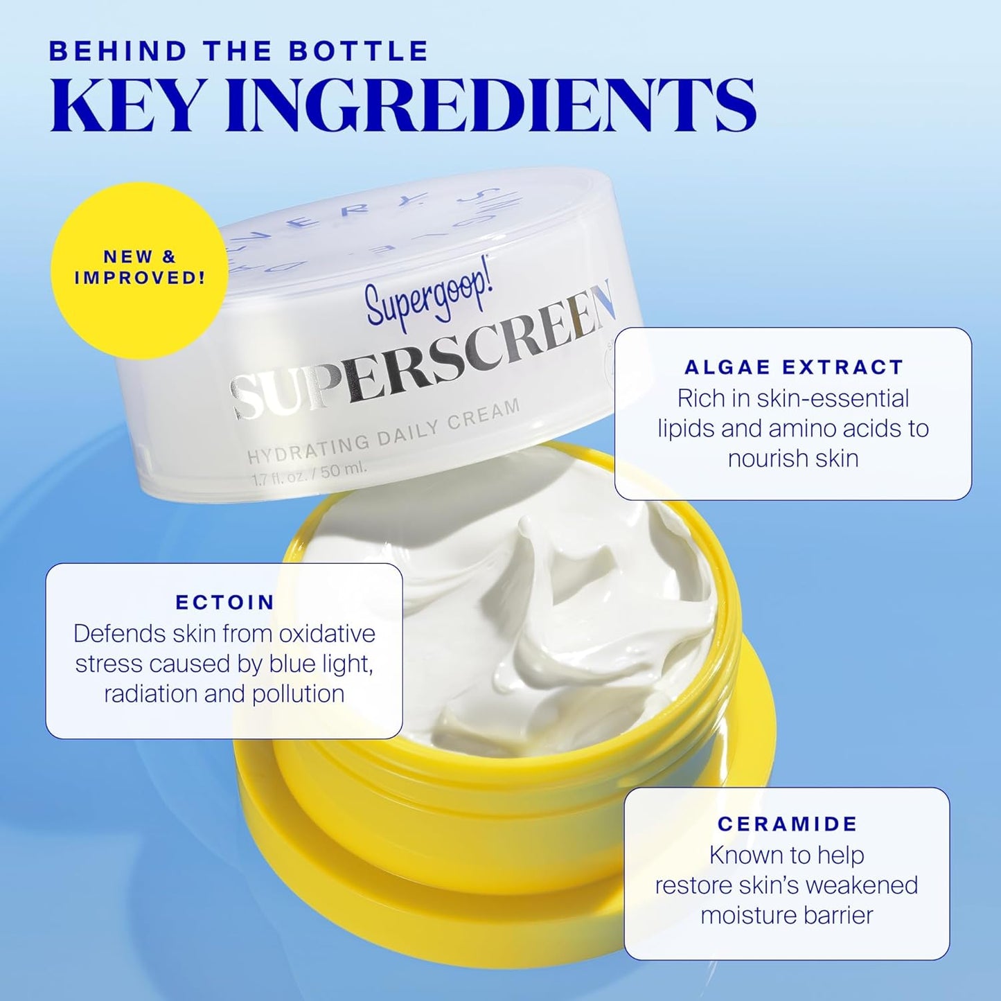 Supergoop! Superscreen SPF 40 - Hydrating Daily Moisturizer Sunscreen | 1.7 fl oz - UV & Pollution Protection