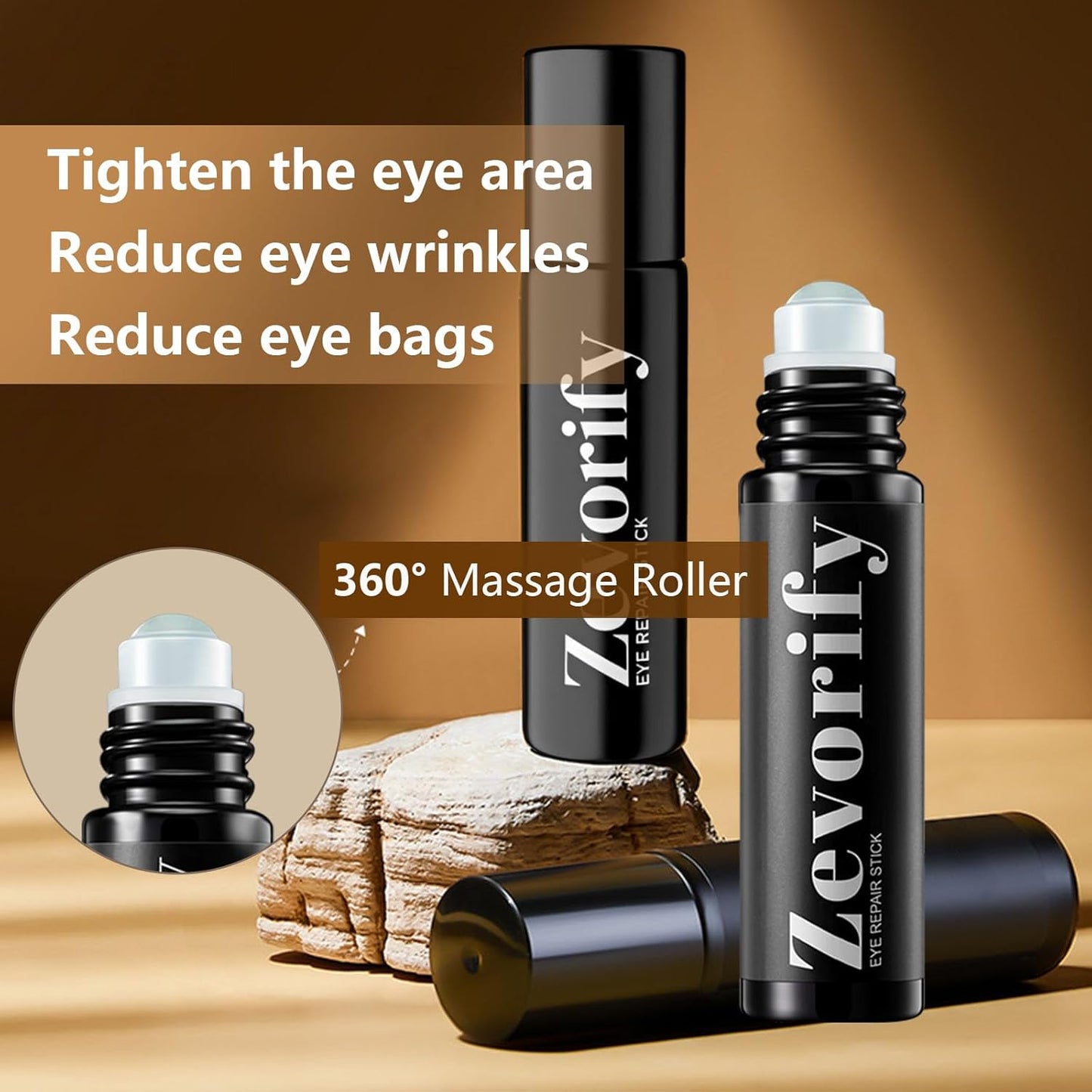 Skiennix Eye Repair Stick - Caffeine Under Eye Roller for Dark Circles & Puffiness | 0.34 Fl Oz