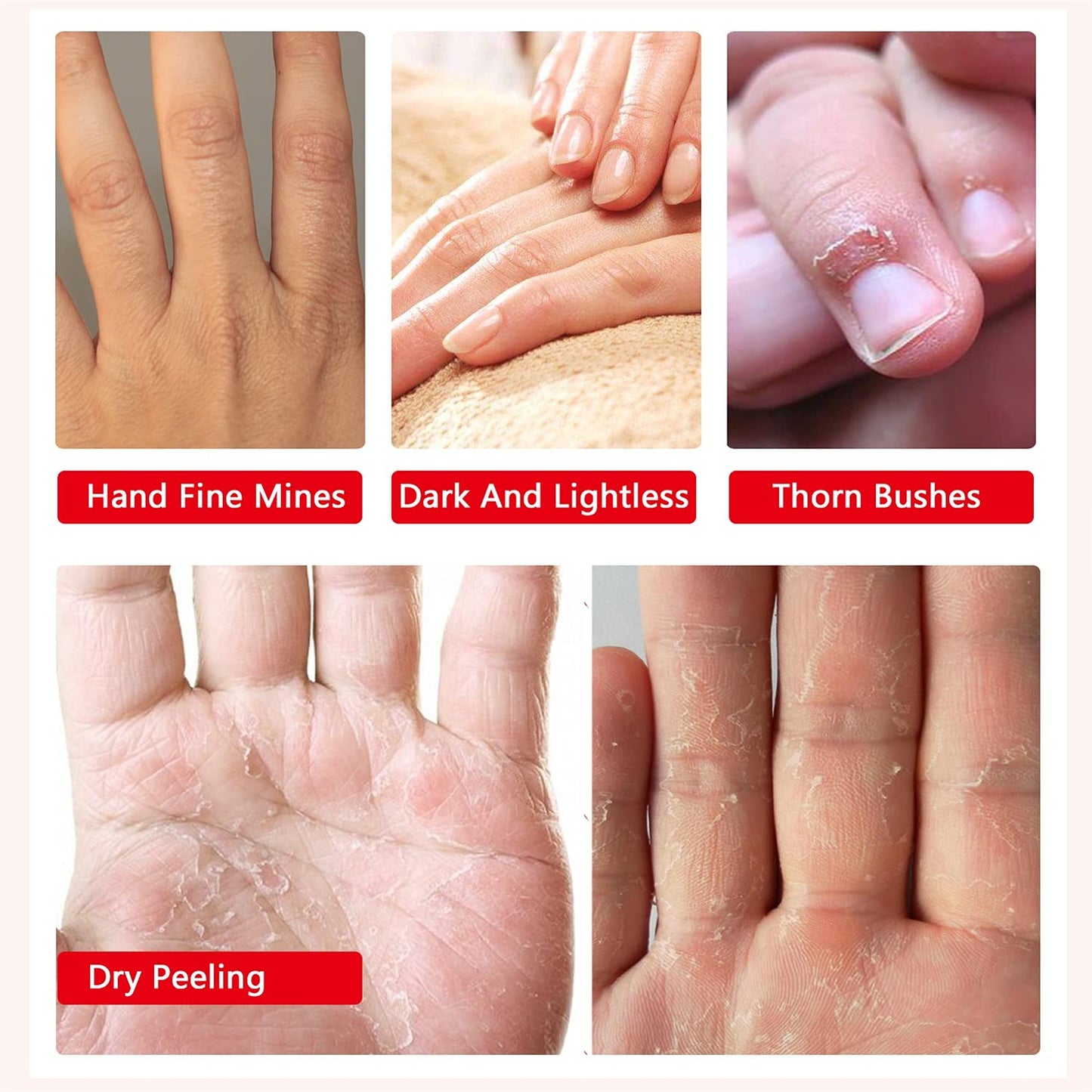 Skiennix Moisturizing Gloves - Hand Spa Mask with Collagen & Vitamins | 4-Pack for Dry, Cracked Skin