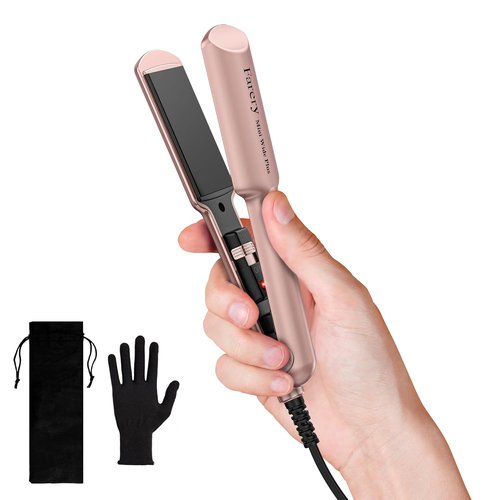 Farery Mini Flat Iron - 1.5 Inch Ceramic Hair Straightener with Argan Oil, Fast Heat & Travel Bag