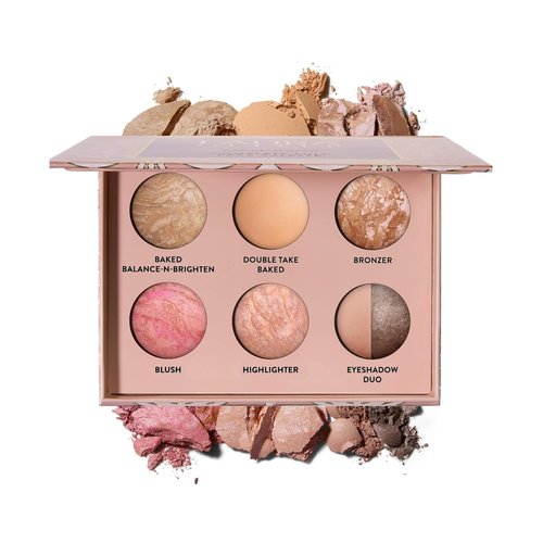 Laura Geller Baked Icons Full Face Makeup Palette - All-in-One for Mature Skin | Medium Size with Foundations, Blush, Bronzer, Highlighter, Eyeshadows