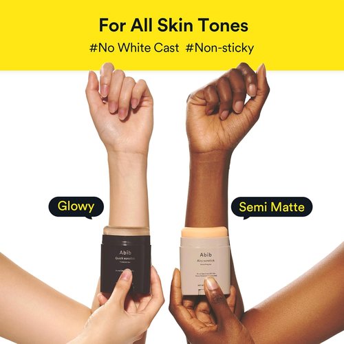 Abib Airy Sunstick SPF50+ | Broad Spectrum Semi-Matte Sunscreen Stick for Oily Skin - 0.81 oz