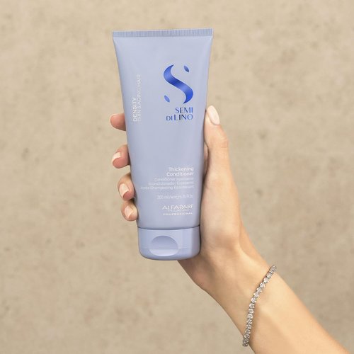 ALFAPARF MILANO Semi Di Lino Density Thickening Conditioner - Peptides & Amino Acids - For Fine, Thin Hair - Detangles & Adds Volume