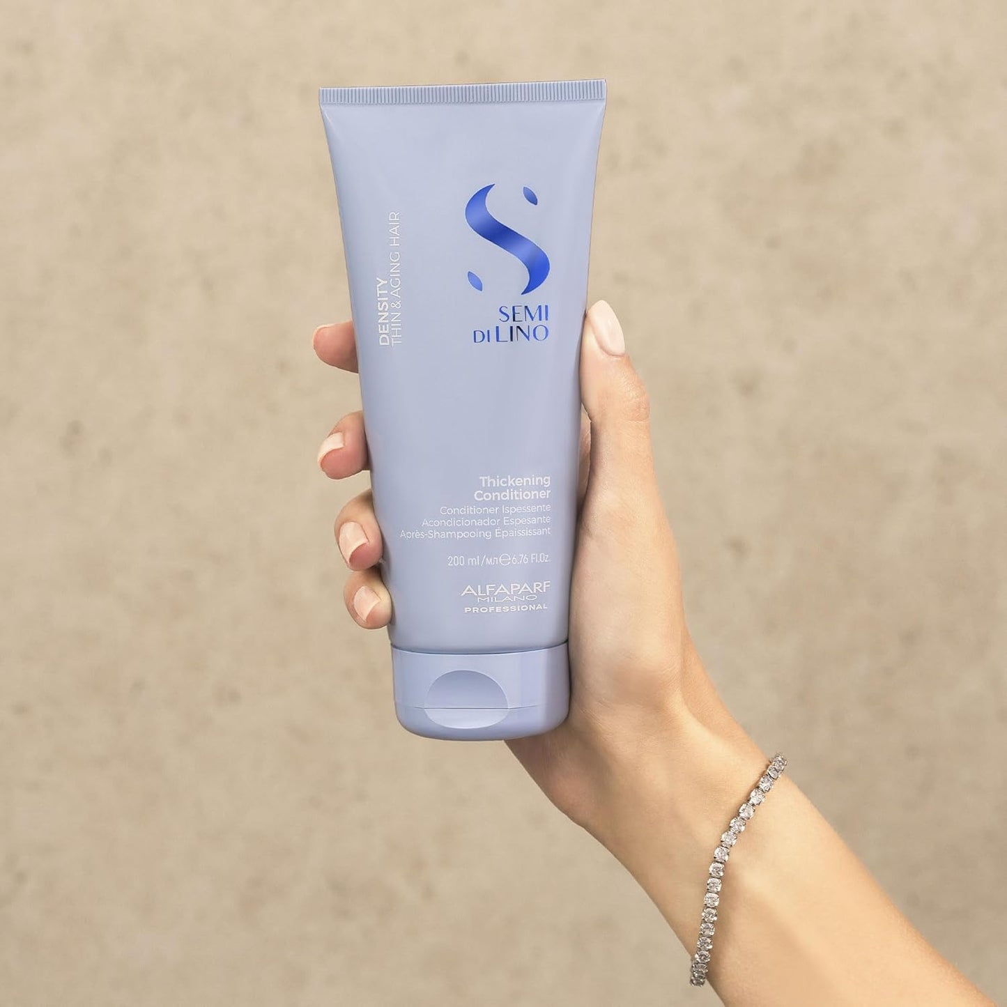 ALFAPARF MILANO Semi Di Lino Density Thickening Conditioner - Peptides & Amino Acids - For Fine Hair - Adds Volume & Softness