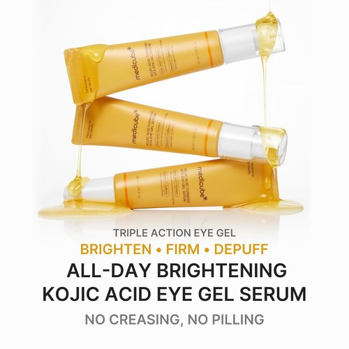 Medicube Eye Serum - Brightening Gel with Kojic Acid & Turmeric | Hydrating Formula with Vitamin C, Retinol & Caffeine | 1.01 fl. oz