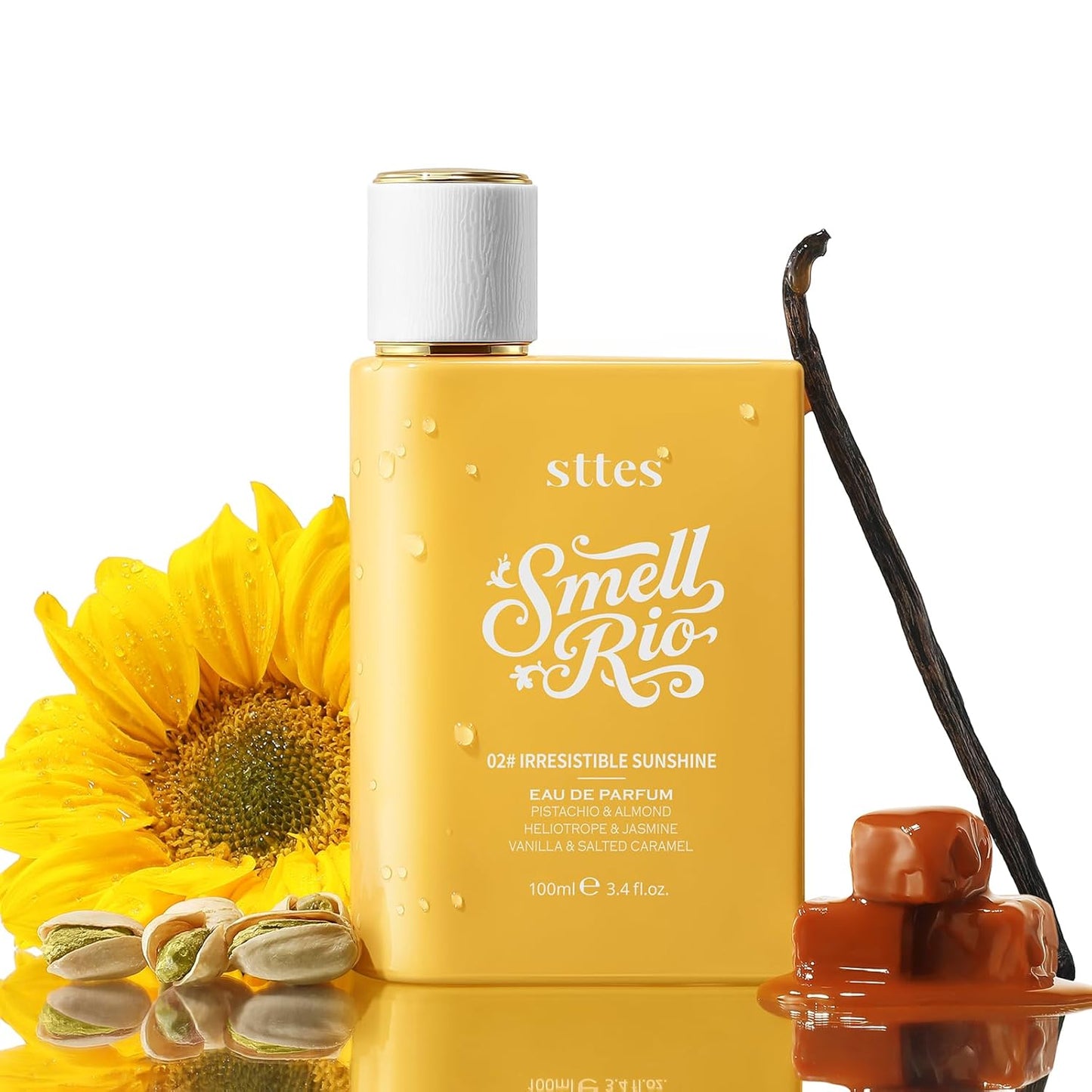 Sttes Perfume Irresistible Sunshine Eau de Parfum - Sweet Pistachio, Vanilla & Salted Caramel, 100ml (3.4fl oz)