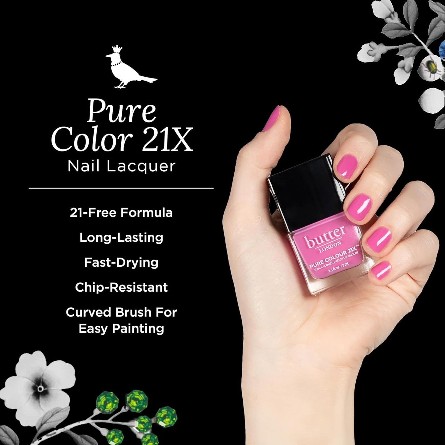 butter LONDON Nail Lacquer Polish - Fast-Drying, Long-Lasting Gel Finish | Vegan & Cruelty-Free, PC21X