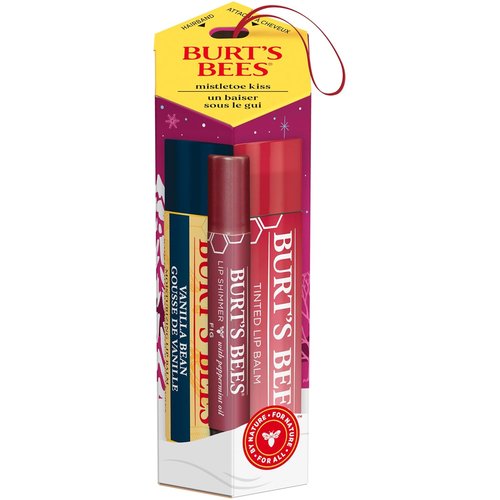 Burt's Bees Mistletoe Kiss Gift Set - Red | Vanilla Bean Lip Balm & Moisturizer
