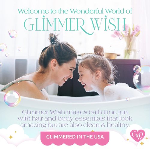 Glimmer Wish Mermaid Hair Detangler Spray - Tangle-Free Leave-In Conditioner for Kids & Women, 5 fl oz