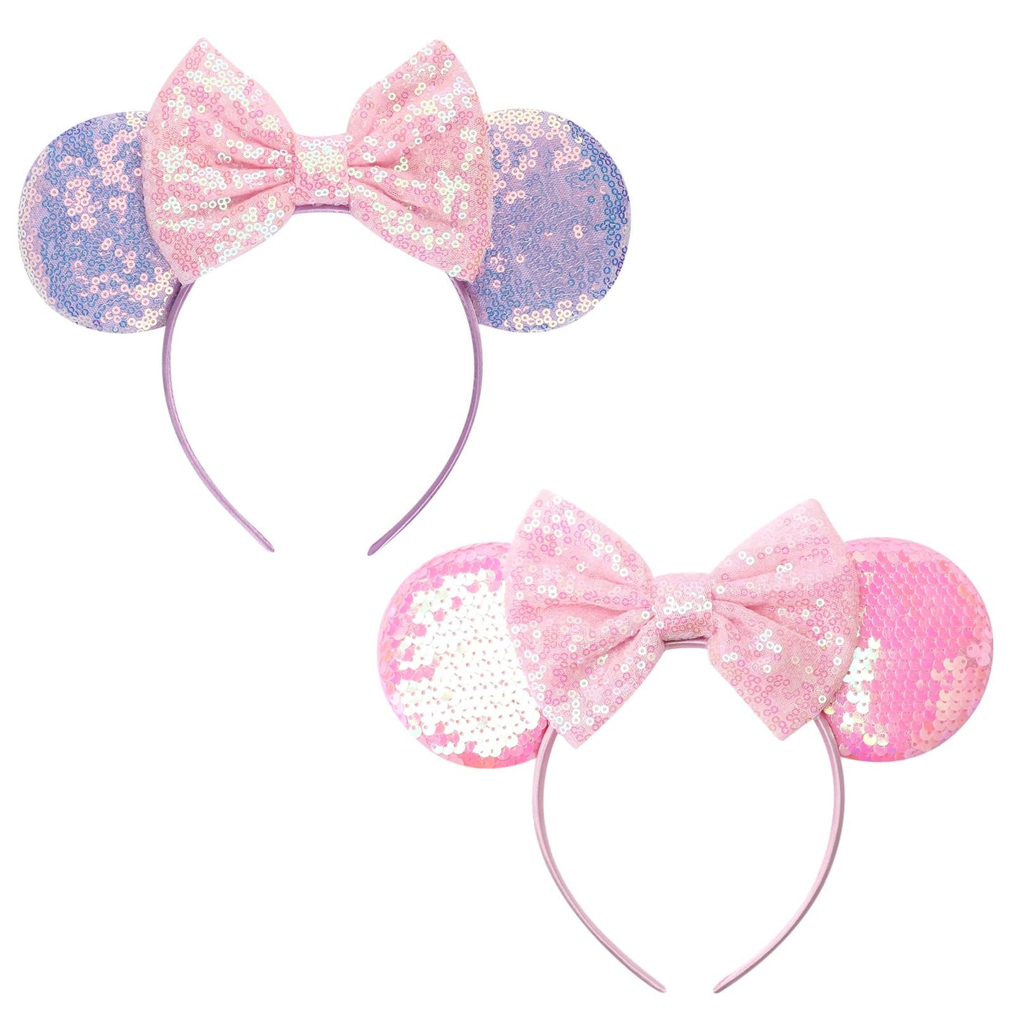 DRESHOW Mouse Ears Bow Headbands Glitter Party Decoration Cosplay Costume for Girls & Women