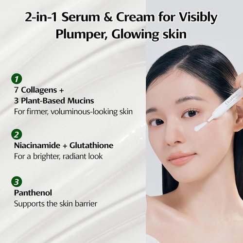 Mucin Collagen Voluming Ampoule Moisturizer - Deep Hydrating Face Cream for Radiant Skin | 0.14 Fl Oz x 5ea
