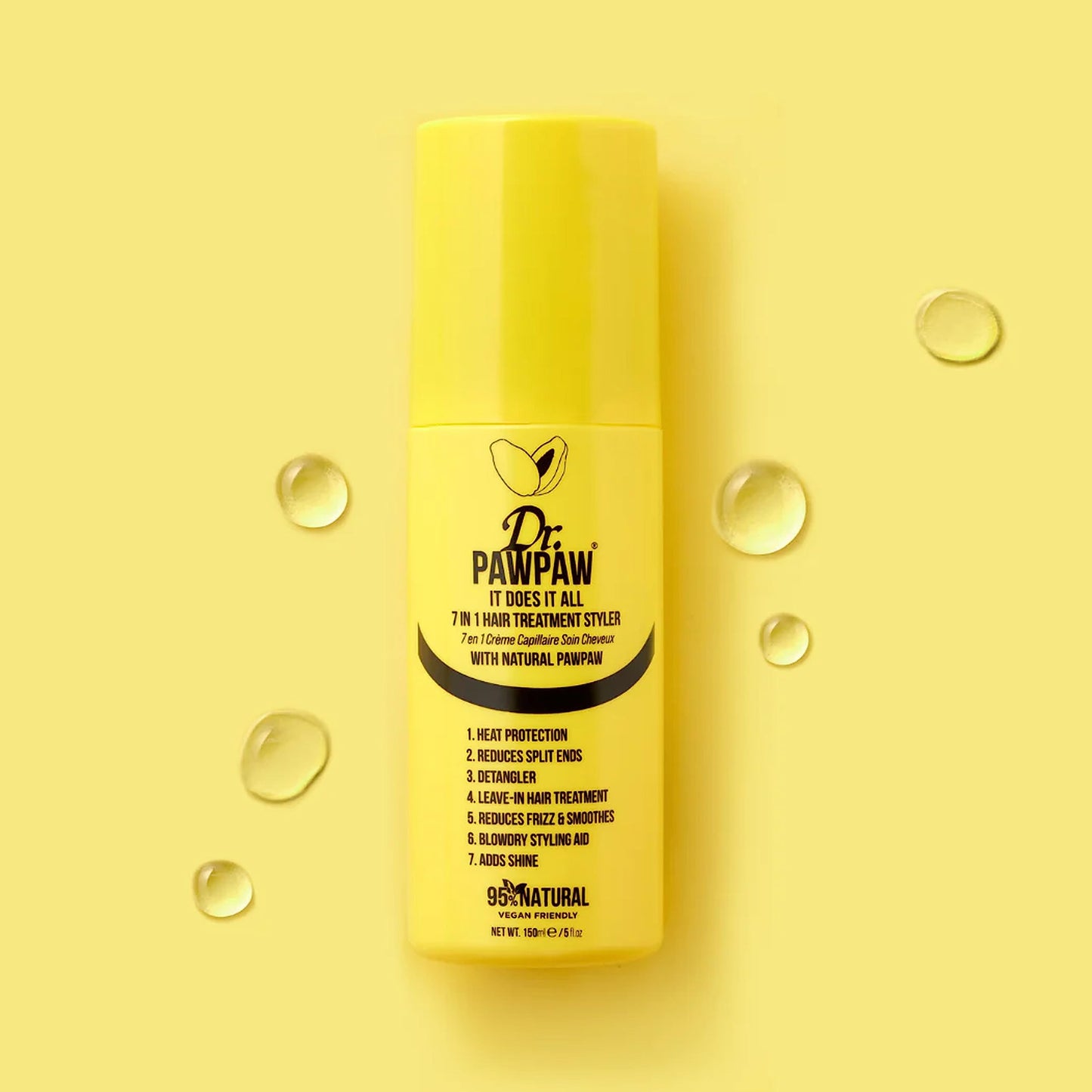 Dr.PAWPAW It Does It All: 7 in 1 Hair Treatment Styler with Papaya, Aloe Vera, Coconut Oil, Vegan & Natural (150 ml)