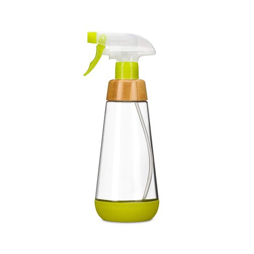 Full Circle - Sustainable Refillable Glass Spray Bottle with Versatile Stream & Mist Options | Bamboo & Silicone Protection Boot - Perfect for Kitchen, Plants, Hair & Beauty