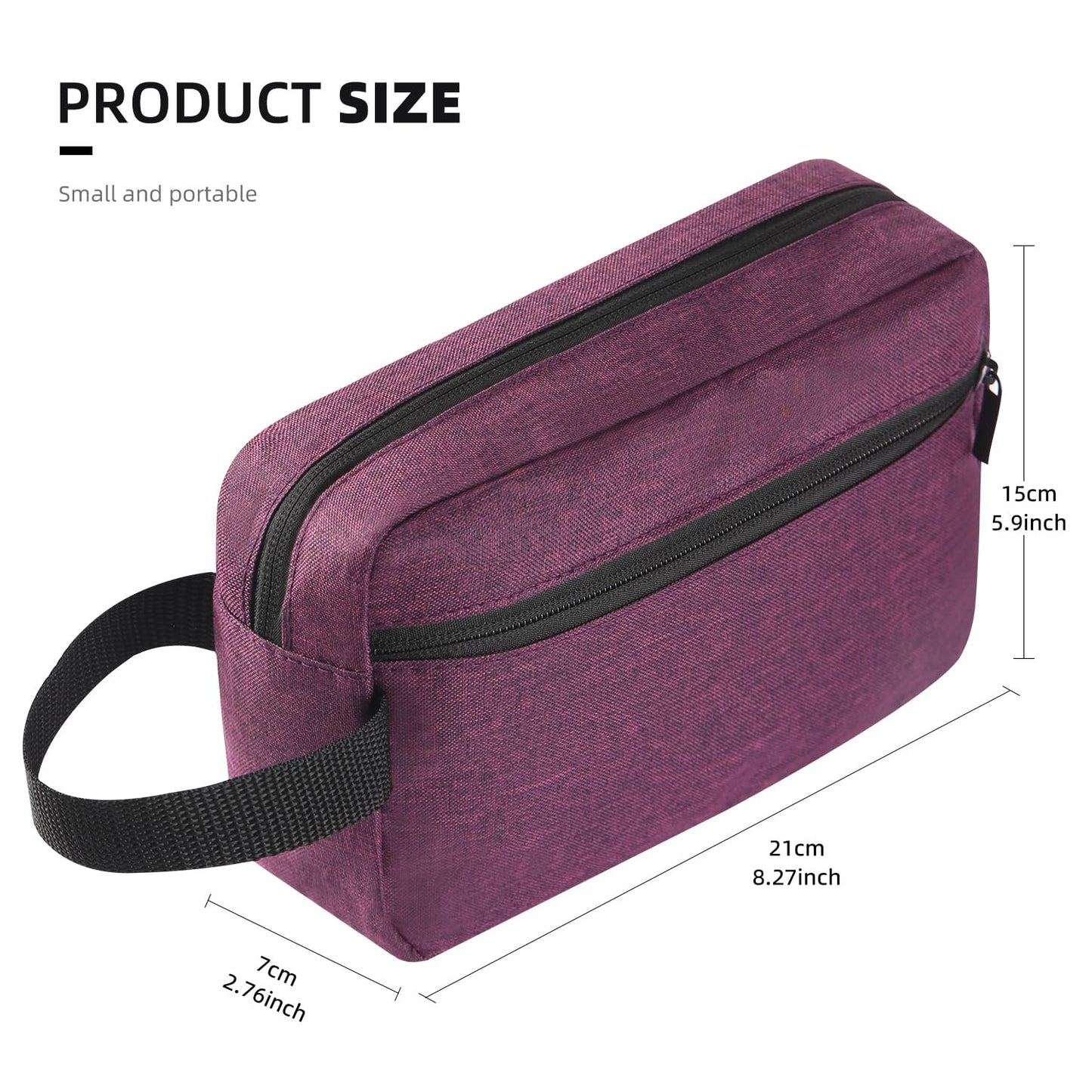 Icramsy Travel Toiletry bag Toiletry bag for women men Hanging Cosmetic bag Travel accessories Gift for Women Men (Deep purple)