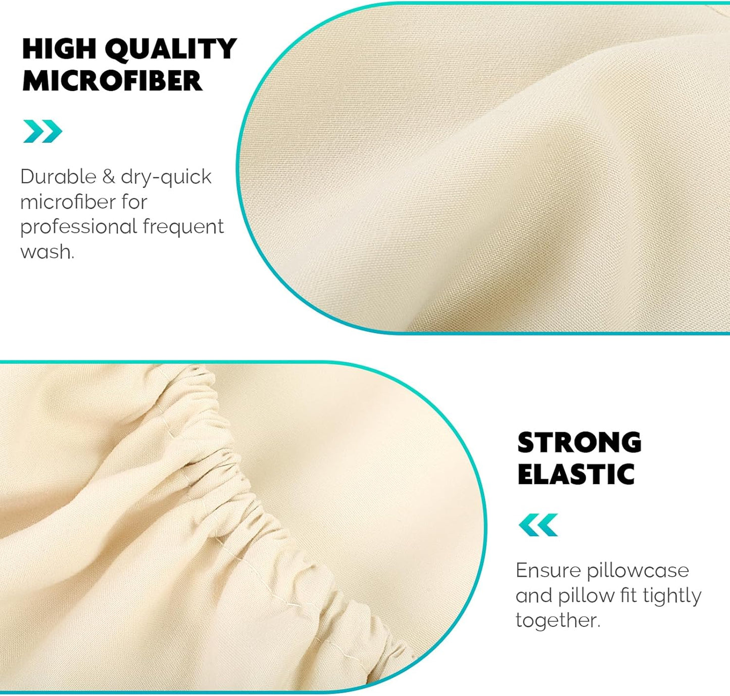 SINLAND Reusable Microfiber Face Cradle Covers - Extra Soft & Heavy Fitted Massage Table Cozies