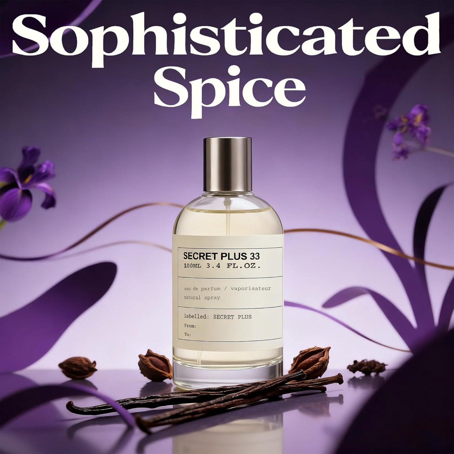 SECRET PLUS 33 Eau de Parfum for Men - 100ml Long-Lasting Cologne Spray | Perfect Gift Option