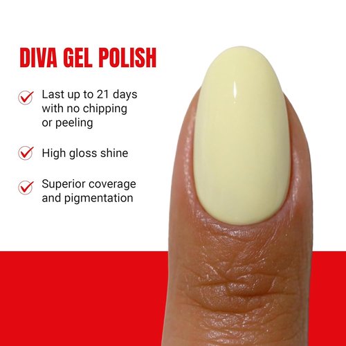 DND Gel Polish Coquette Collection - UV/LED Gel & Air Dry Nail Lacquer Duo | 083 Lemon Sorbet, 0.5 Fl Oz