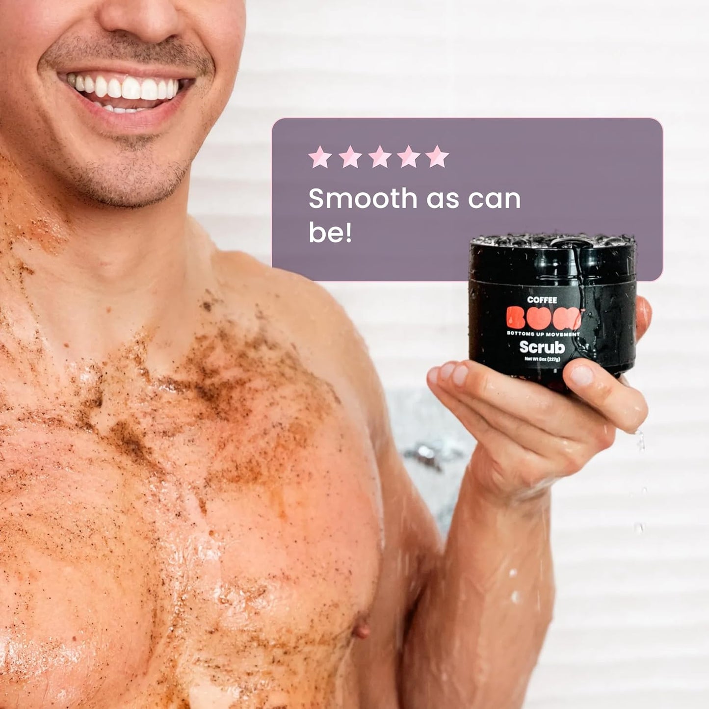 BUM Coffee Sugar Scrub - Exfoliating Body Scrub with Organic Shea, Coconut Oil & Vitamin E | 2 oz