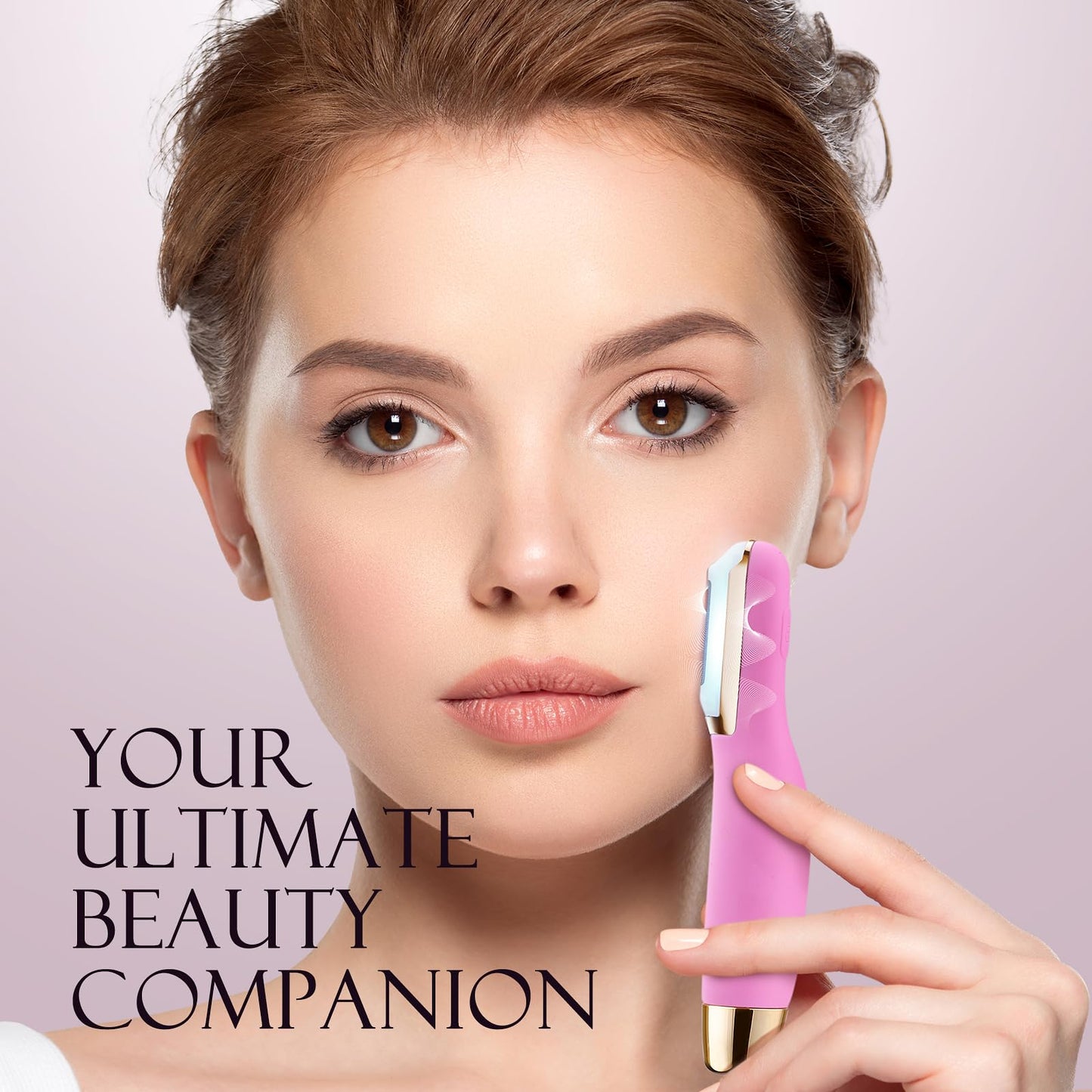 Dermaplane Razor for Women Face, Dermaplaning Tool for Exfoliating and Peach Fuzz, Facial Hair Removal with Sonic Edge Technology Beauty Tool with Wireless Charging & 16 Replaceable Blades(Pink)