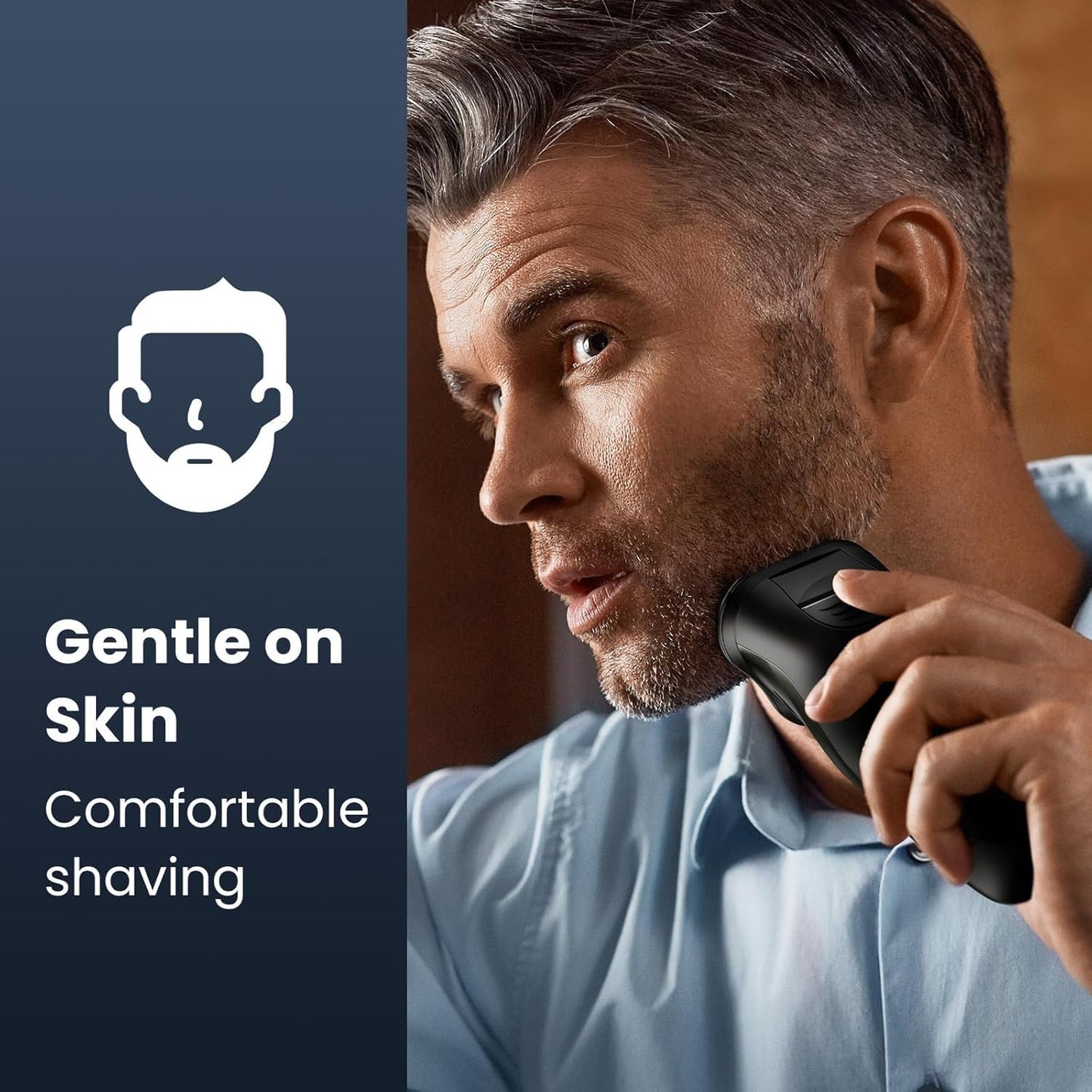 Electric Razor for Men, SHPAVVER Electric Shaver for Men, Rechargeable Wet Dry Shaver with Pop Up Trimmer, Waterproof Cordless Portable Razor