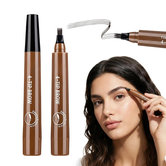 Skiennix 3D Magic Eyebrow Tattoo Pencil - Long-Lasting Fine Stroke Microblade | 2 Pcs Dark Brown