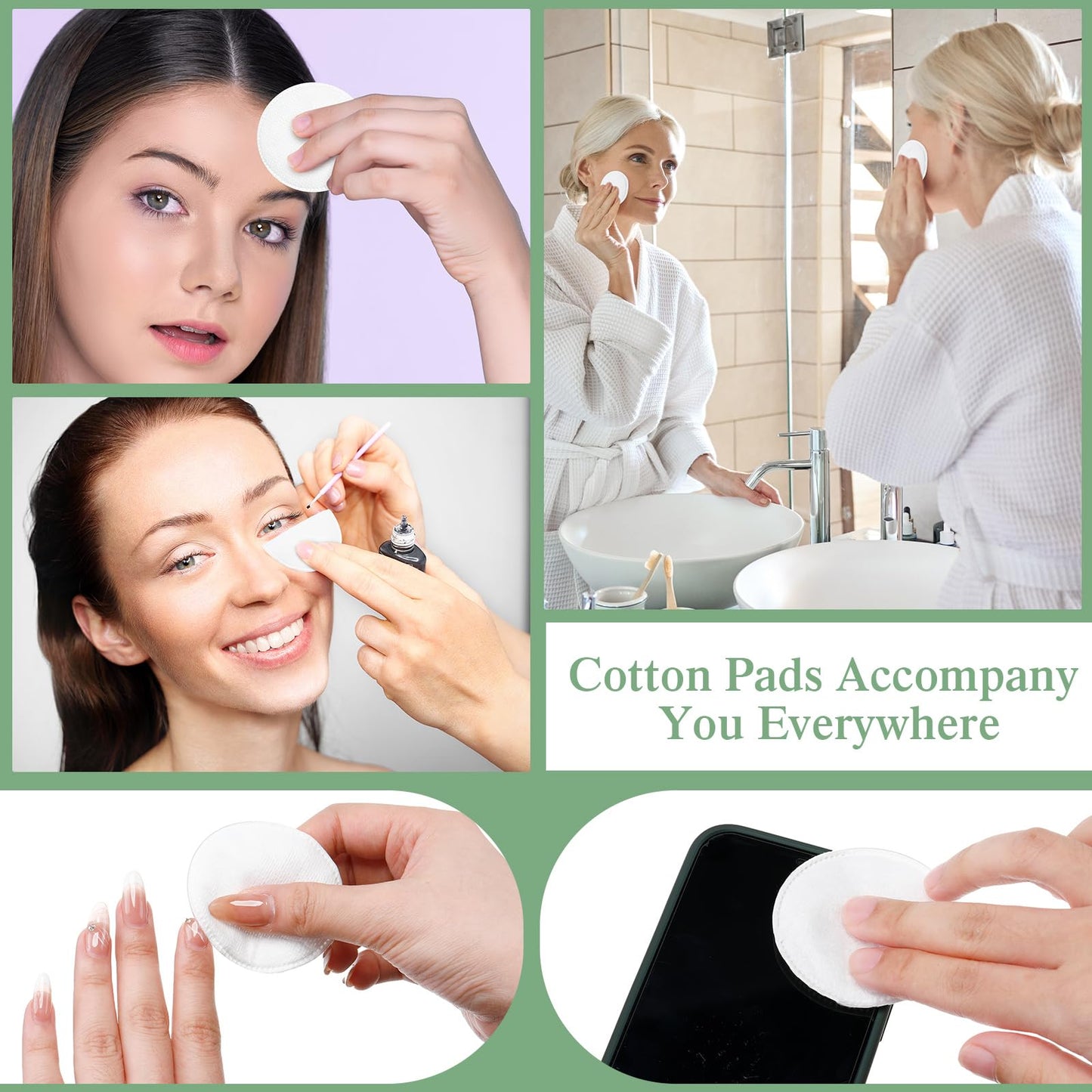 Maxcheck 1500 Pcs Cotton Rounds Bulk Exfoliating Rounds for Face Makeup Remover Cotton Facial Pads for Face Makeup Removal Toner Pads