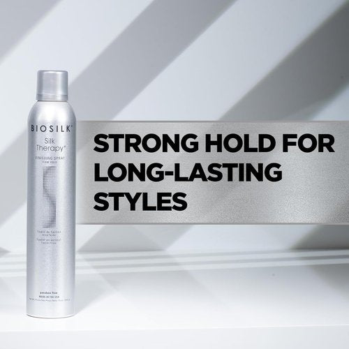 BioSilk Silk Therapy Finishing Spray - Firm Hold Hairspray for Long-Lasting Styles, 10 Oz