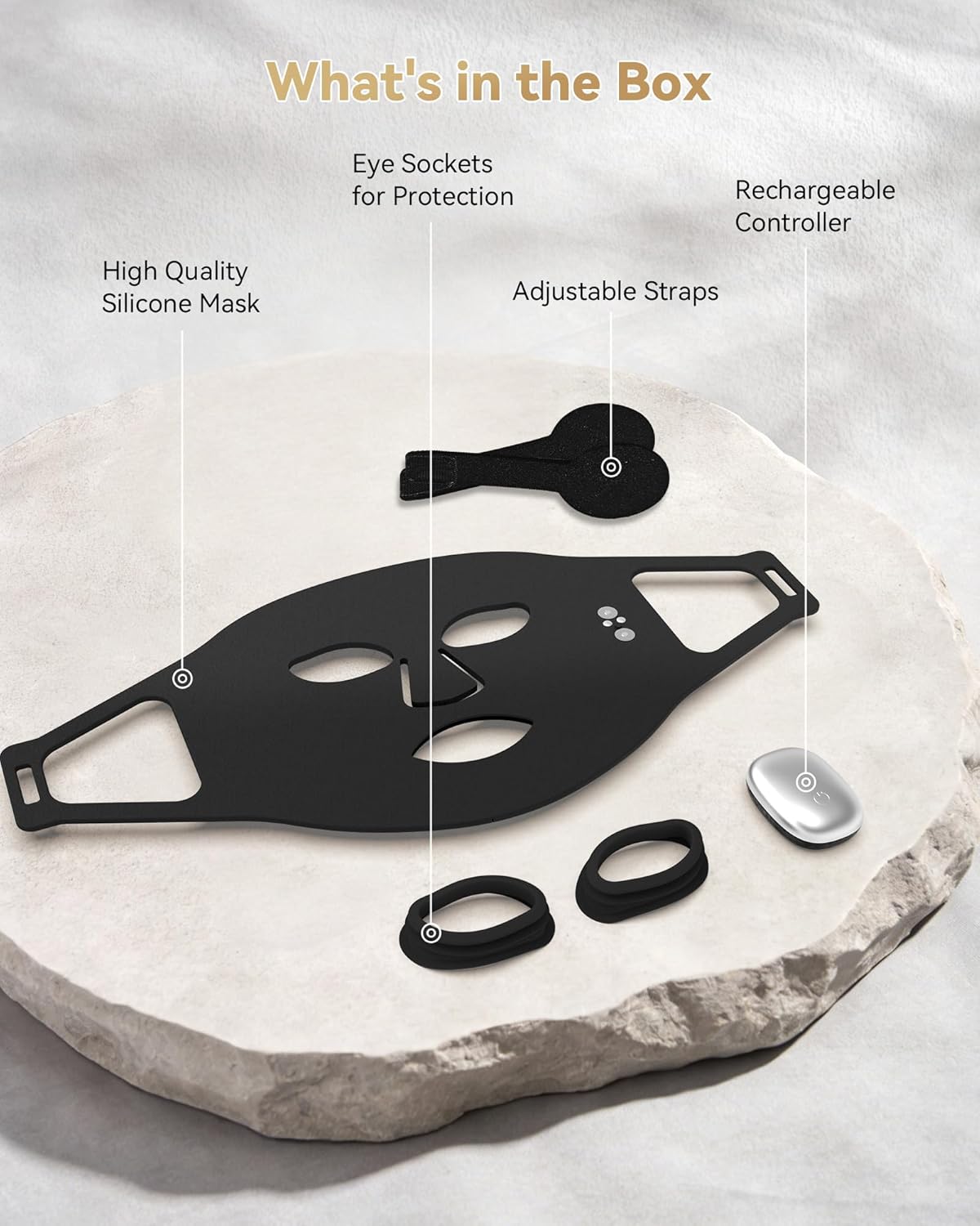 Skiennix Red Light Mask - Rechargeable Infrared Facial Treatment with 3 Custom Modes for Home Use