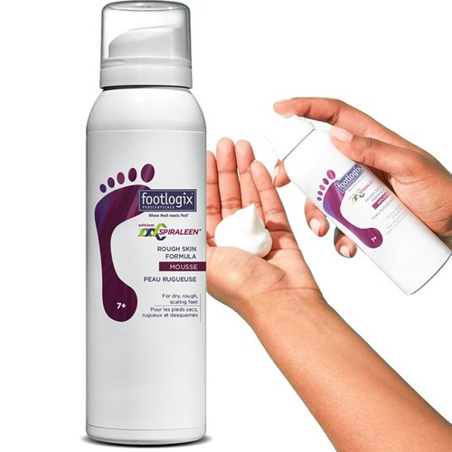 Footlogix Rough Skin Formula - Mousse for Dry, Cracked Heels & Feet Treatment | 4.23oz