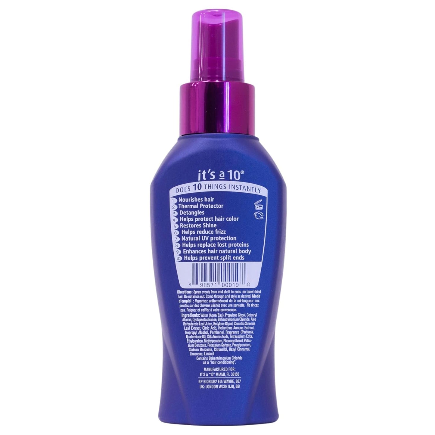 It's A 10 Miracle Leave-In Treatment - Nourishing Hair Care for All Hair Types | 4 Oz