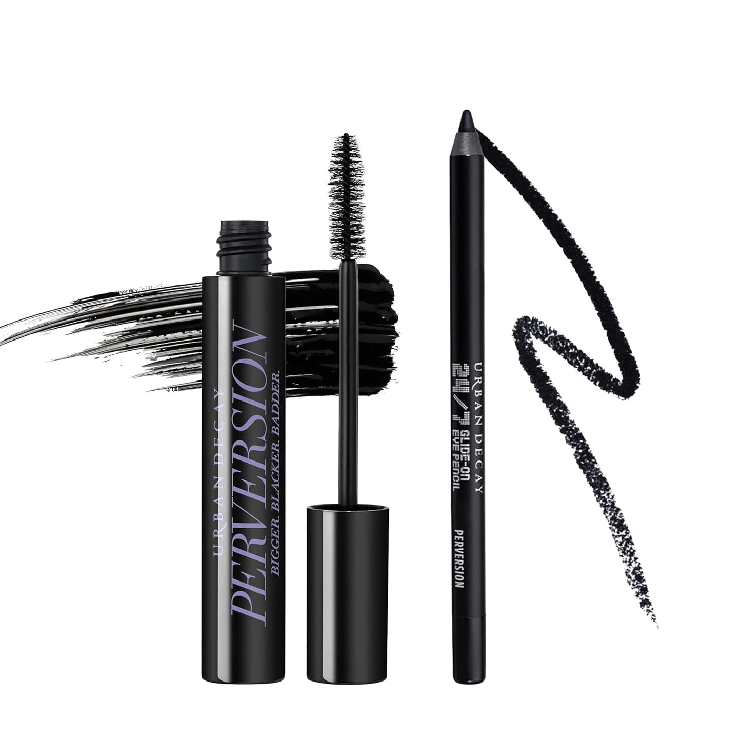 Urban Decay Perversion Mascara & Eyeliner Set - Volumizing Black Mascara + Glide-On Matte Black Pencil