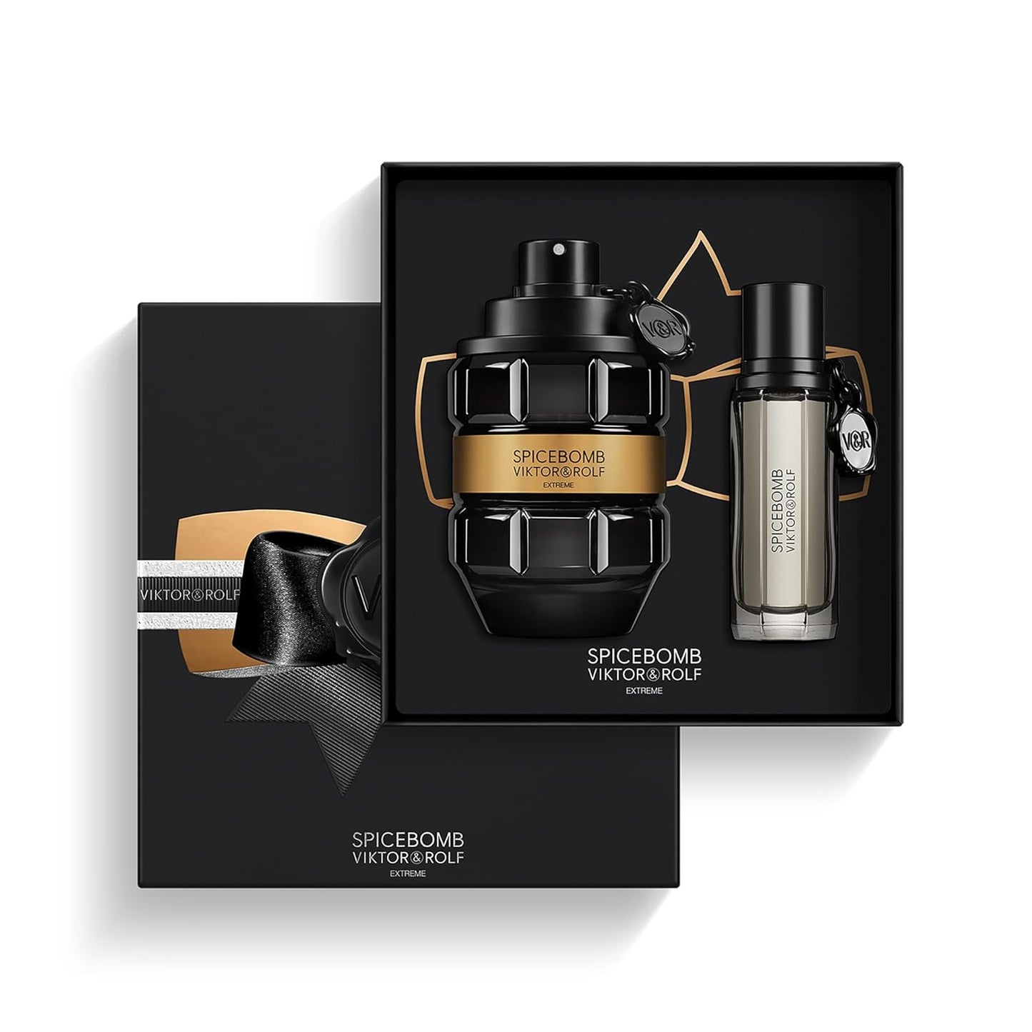 Viktor&Rolf Spicebomb Men's Cologne Gift Set - Woody & Spicy Fragrance | Full Size 3 Fl Oz & Travel Size 0.68 Fl Oz