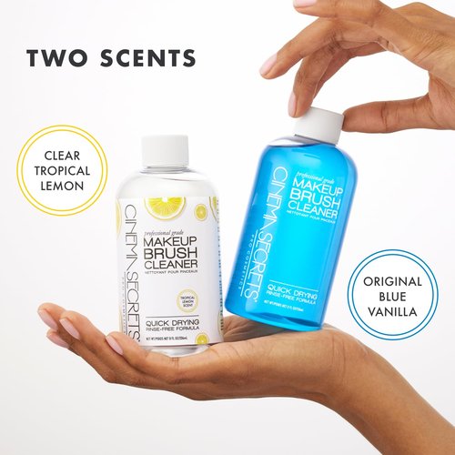 Cinema Secrets Makeup Brush Cleaner - Quick-Drying, Rinse-Free Formula | 6oz Spray & 32oz Refill