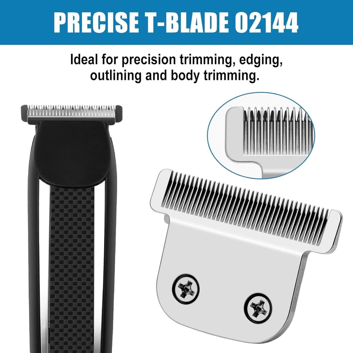 Wahl 02144 Replacement Detachable T Blade - Japanese Stainless Steel 40mm Compatible with Trimmers