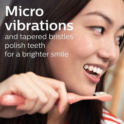 Philips Sonicare One Electric Battery Powered Toothbrush With Sleek Travel Case and 2pk Heads - Miami Coral, HY100-01